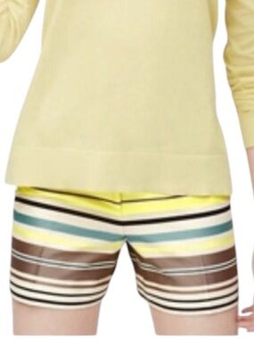 LOFT “The Riviera” Striped Shorts in Yellow/Tan/White Size 4  -- VACATION VIBES